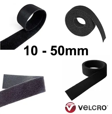 £2.45 • Buy Black Velcro® Brand ONE WRAP® SHORT Straps >1m 10-50mm Hook & Loop Cleat Tie
